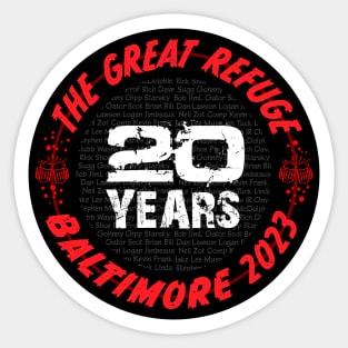 Great Refuge 20th Roll Call logo Sticker